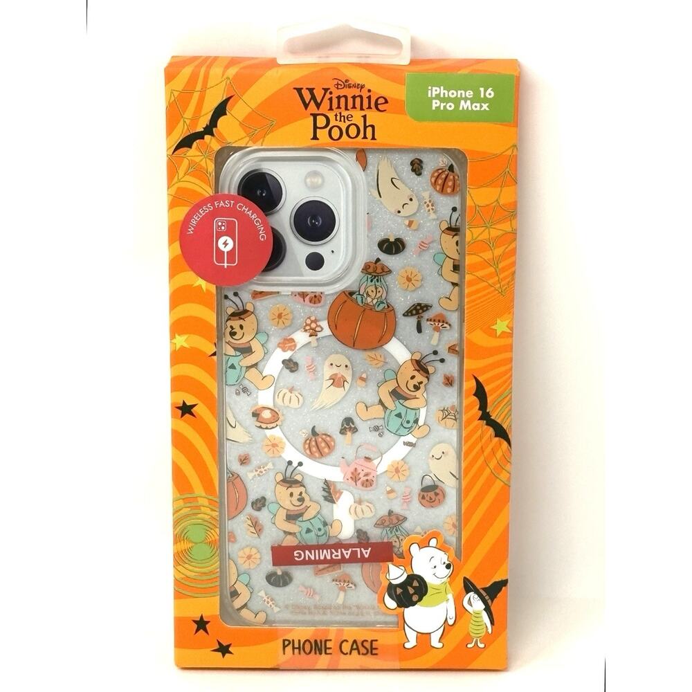 Disney Winnie the Pooh Halloween iPhone 16 Pro Max Case Skinny Dip Glitter NIB